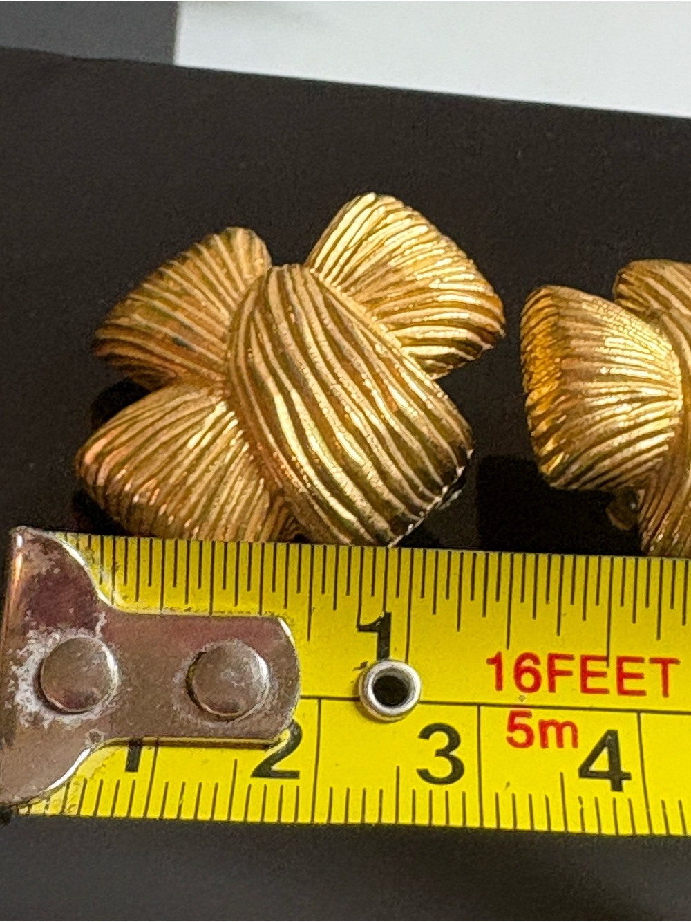 Givenchy Gold Tone Twisted Knot Clip-On Earrings - Picture 7 of 9